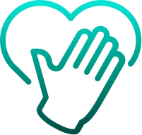 Icon Hand auf Herz